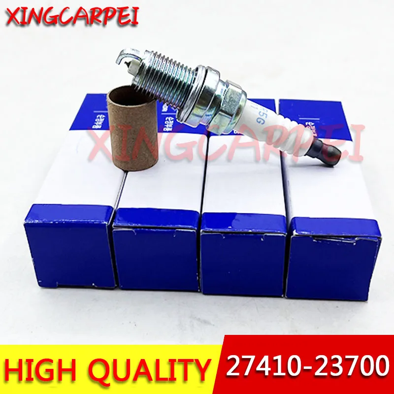 4PCS 27410-23700 IFR5G11 Iridium Spark Plug For Hyundai Kia Santa Fe Elantra Sonata IX55 Tucson Coupe II 2002-2009 27410 23700