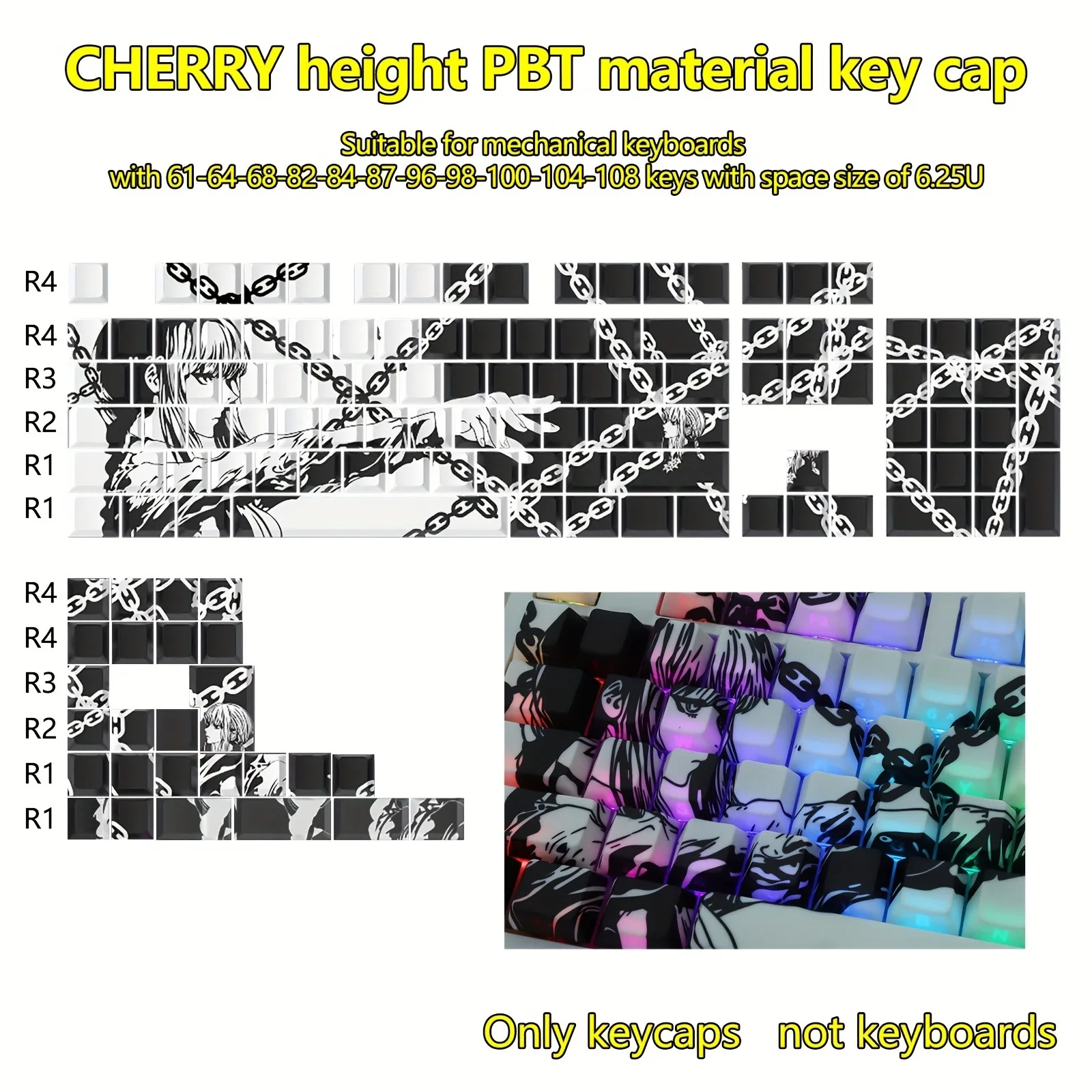 

Цепь замка Macchiato для переключателя MX подходит для клавиатуры 61/64/68/87/96/104/108