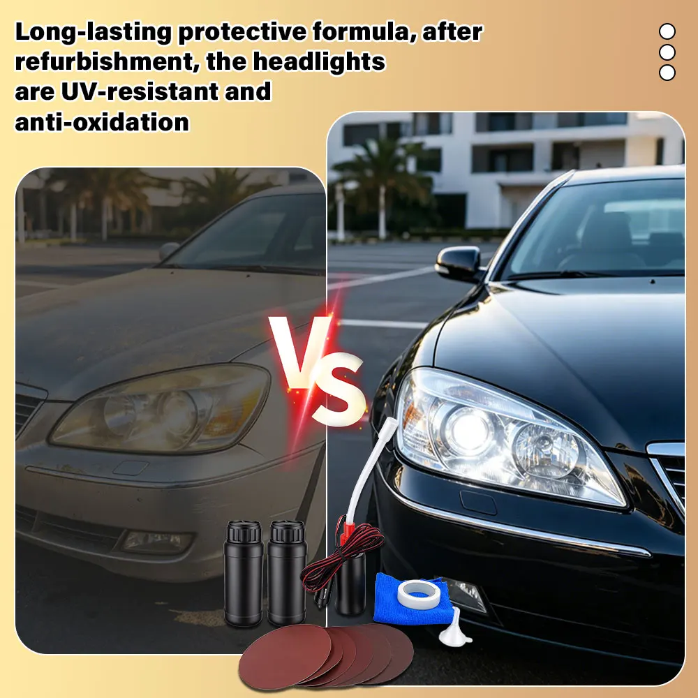 Car Headlight Lens Restoration Kit Heating Atomization Cup Electric Polisher For Vague Yellow Scratch Oxidation Removal Tool view 4