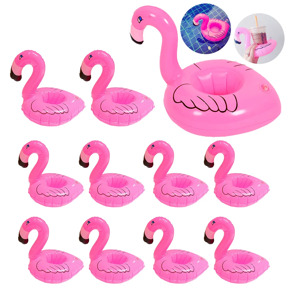 1-10PCS Flamingo Cup Holder Pvc Water Cup Holder Party Decor Pool  for Swimming Pool Flamingo Drinks Cup Holder Pool Party Decor