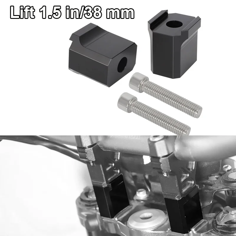 Lift 1.5 in/38 mm Motorcycle Handlebar Risers For Electric Dirt Bike for Sur Ron Ultra Bee, Aluminum CNC Handlebar lifting Pads