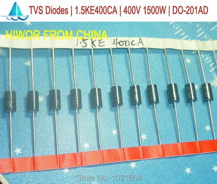 (20pcs/lot)(TVS Diodes)  1.5KE400CA 400V 1500W Bidirectional Transient Voltage Suppressors Transzorb DO-201