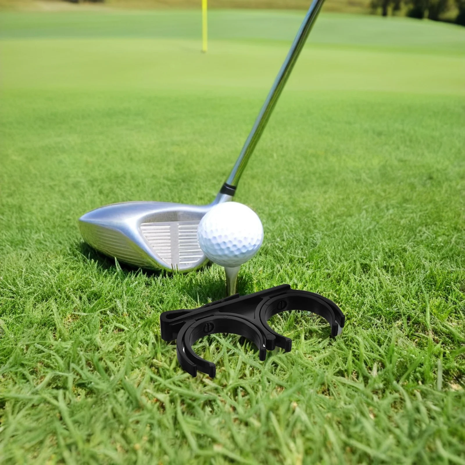 

5Pcs Dual Ball Golf Holder Rotatable Foldable Clip Heavy Duty Material Low Profile Design for Convenient Access