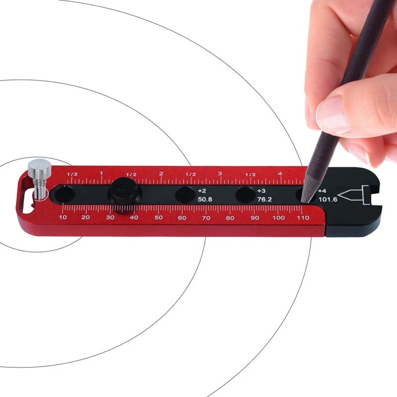 Woodworking Drawing Compass Circle Scriber - Metric/Inch Adjustable Round Marking Gauge