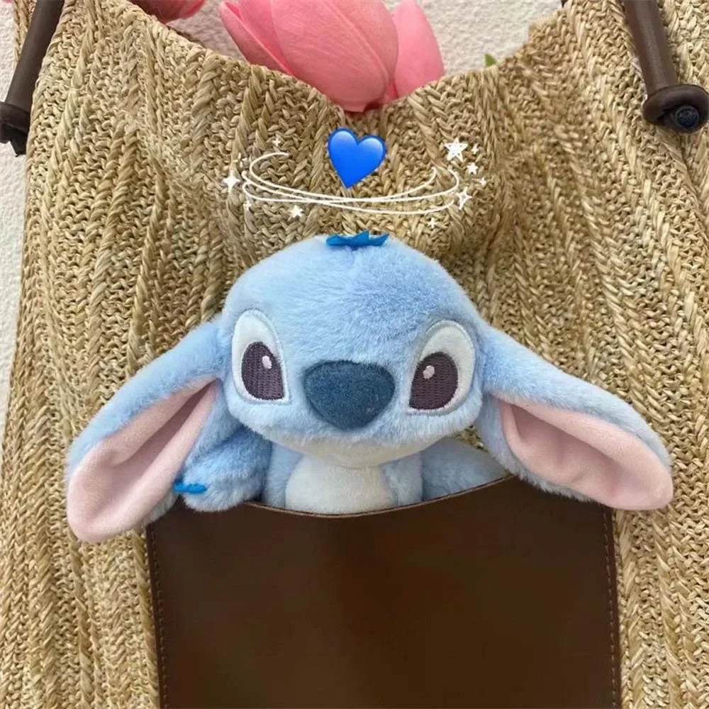 10-15CM Disney Stitch Doll Portachiavi Peluche Zaino Ciondolo Anime Lilo & Stitch Giocattolo della ragazza Morbido Peluche Bambola Regalo di compleanno