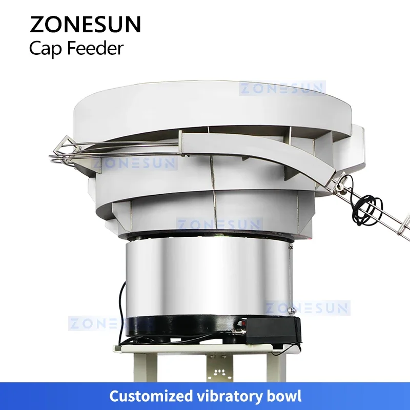 Zonesun Soft Dip Tube Trigger Spray Bottle Cap Feeding Machine Vibratory Bowl Arrange Feeder Unscrambler Packaging ZS-XG446S