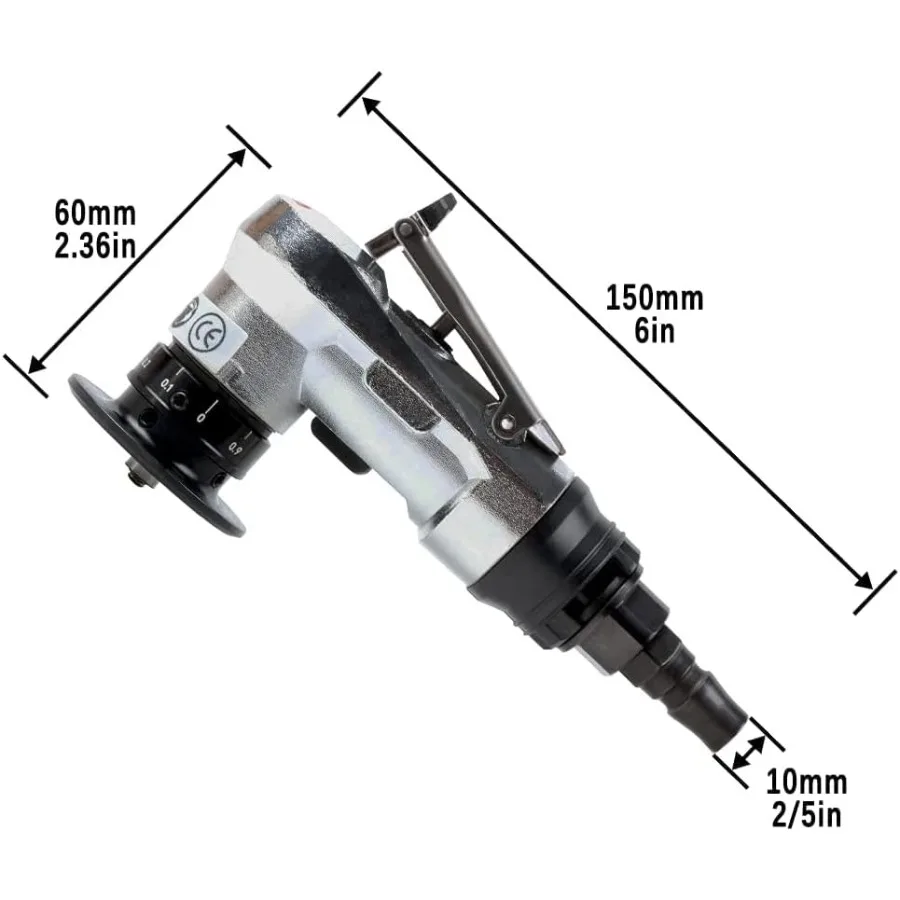 YKLP 2 in 1 Mini Pneumatic Chamfering Machine Set Portable Handheld 45 Degree Arc Air Beveling Machine with Replace Blades and