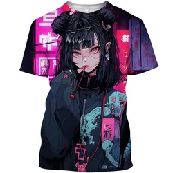 2024 summer y2k tshirt t shirt sailor moon korean popular clothes Top 3D Print  graphic tee shirt anime girl Short sleeve tee