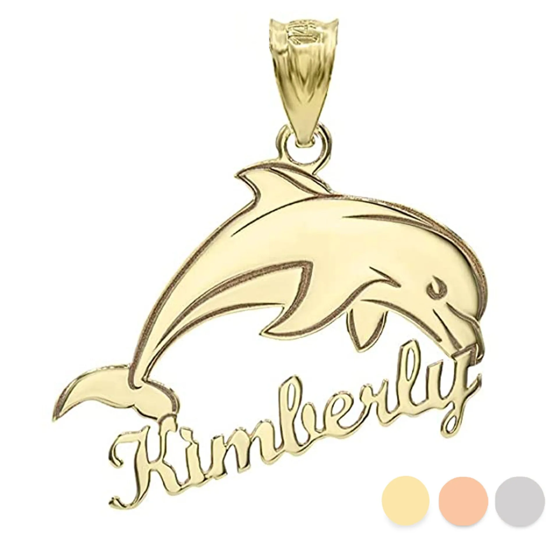 Dolphin Necklace Personaliz Name Engrav Dainty Chain Marine Themed Jewelry Gift for Ocean Lovers Unique Animal Inspired Present