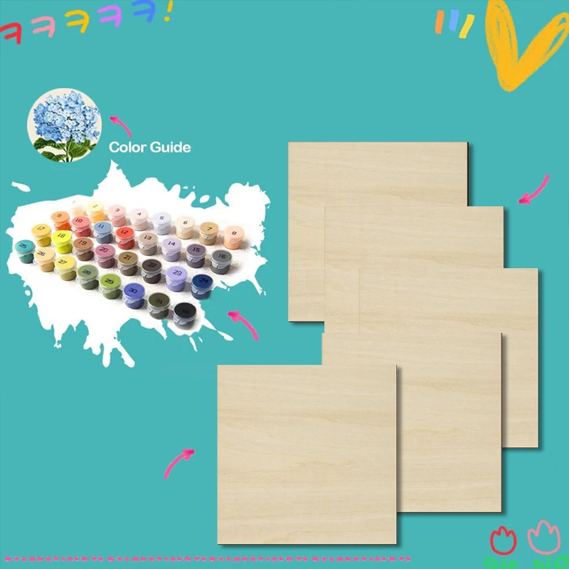 5Pcs DIY Polar Board for Crafts-12 X12 X 1/8 Inch- 3mm Thick Plywood Sheets with Smooth Surfaces-Unfinished Squares Wood Piecess