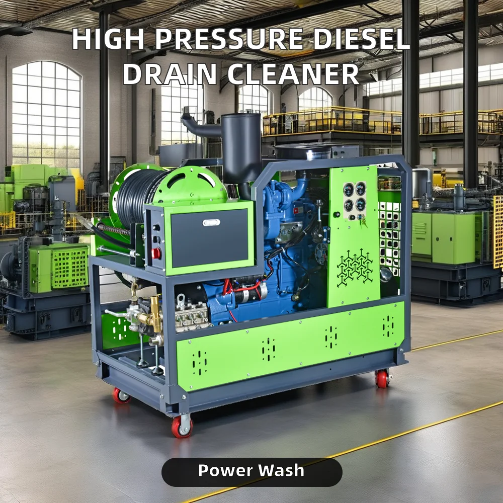 

115 L/Min 58Hp Four-Cylinder Drainage Pipe Wash Machine15Mpa High Pressure Cleaning Sewer Jetter Machine