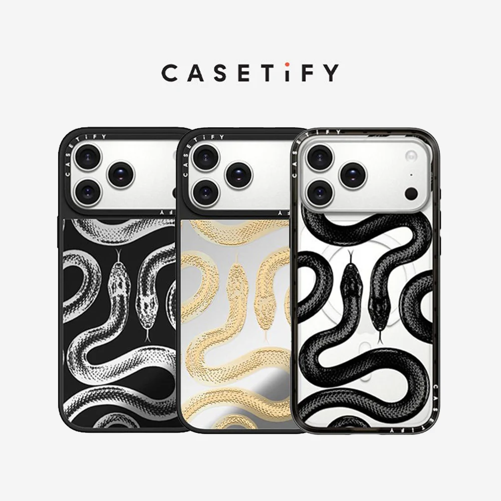 

CASETiFY King Cobra Series Black/Gold/Transparent Magnetic Drop-proof Case for iPhone 13 14 15 16 17 Pro Max Plus Protect Cover