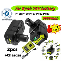 18v 9800mAh For RYOBI P108 18V One+ Plus Battery 18 Volt Lithium-Ion Power Tools P104 P107 RB18L50 RB18L20 P108 ryobi lithium