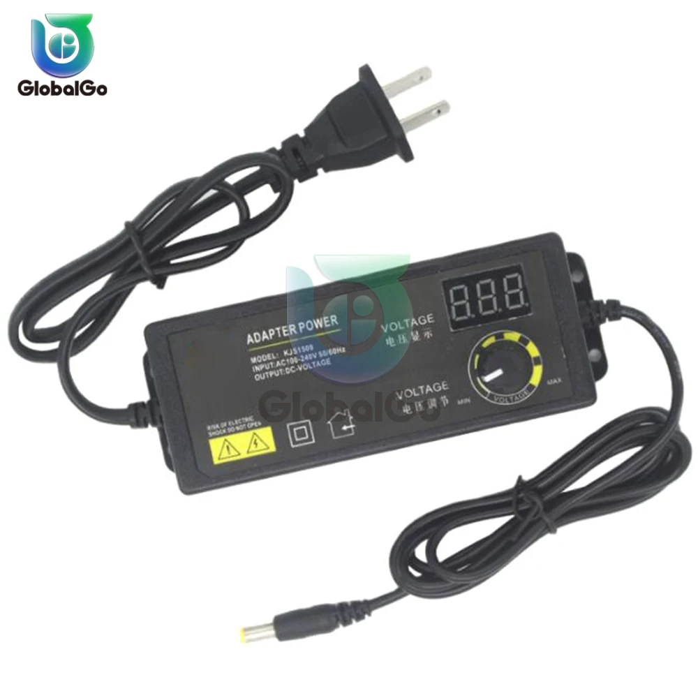 3-36V 60W Power Adapter Switching Verstelbare Spanning Met Led Lcd Digital Display Screen Spanningsregeling Power supply Adapter