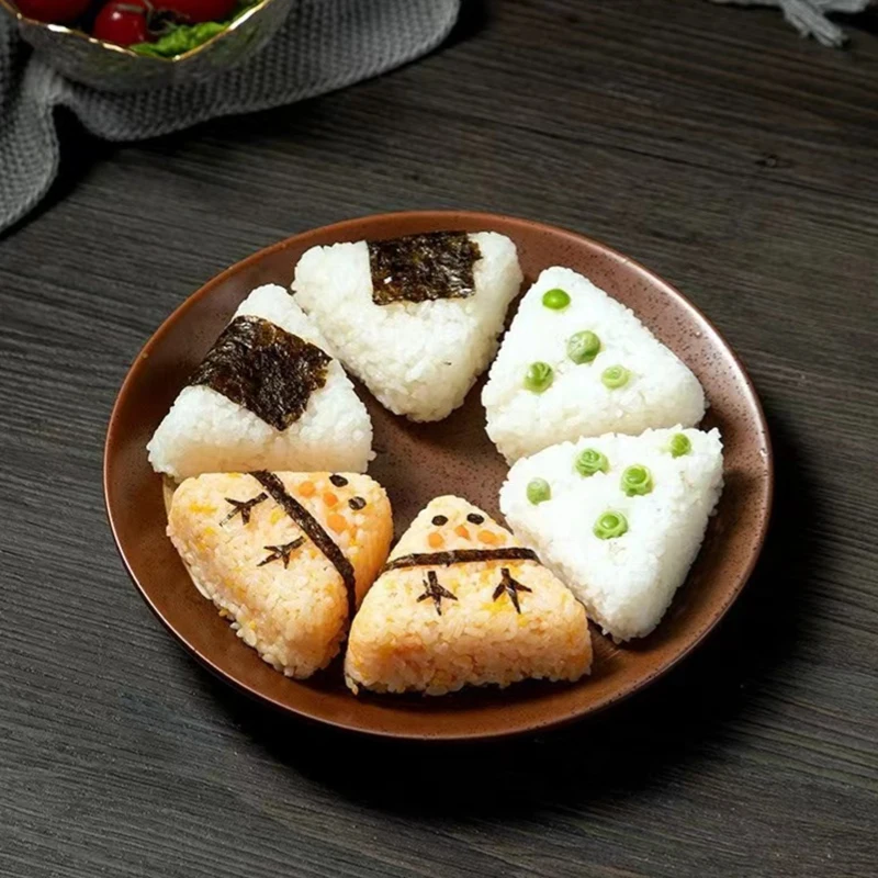Trilater Form For Rice Sushi Mould Sushi Bento Box Folding Portable Originality Kitchen Supply Party For Kids Making Kit