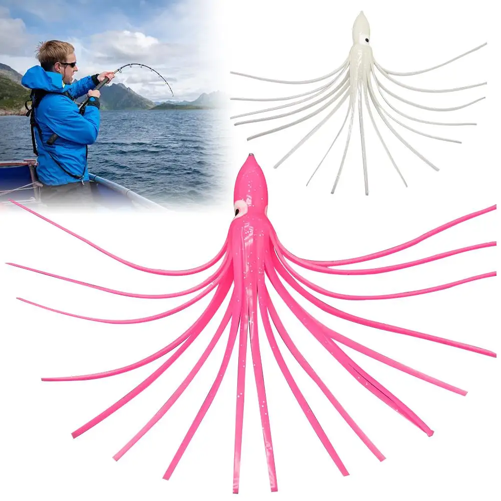 10pcs Luminous Octopus Bait Silicone Mini Bionic Lure Soft Perch Accessories Fishing Squid Jigging Flexible Fishing F9M2