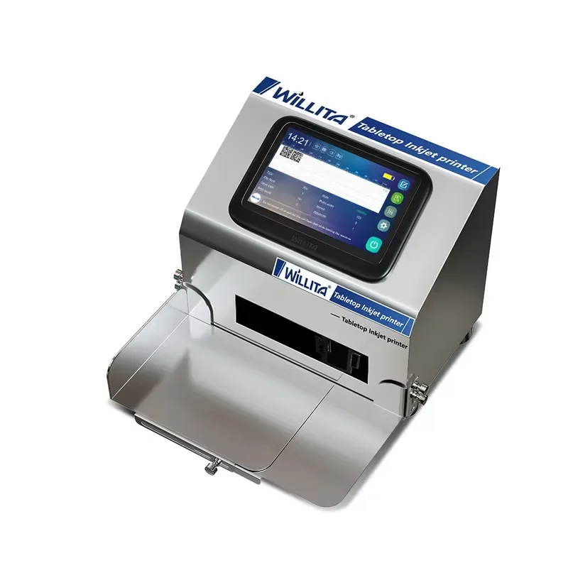 Willita Electric Multi-Language Desktop Inkjet Coding Machine with USB Import for Variable Data and Serial Numbers Batch