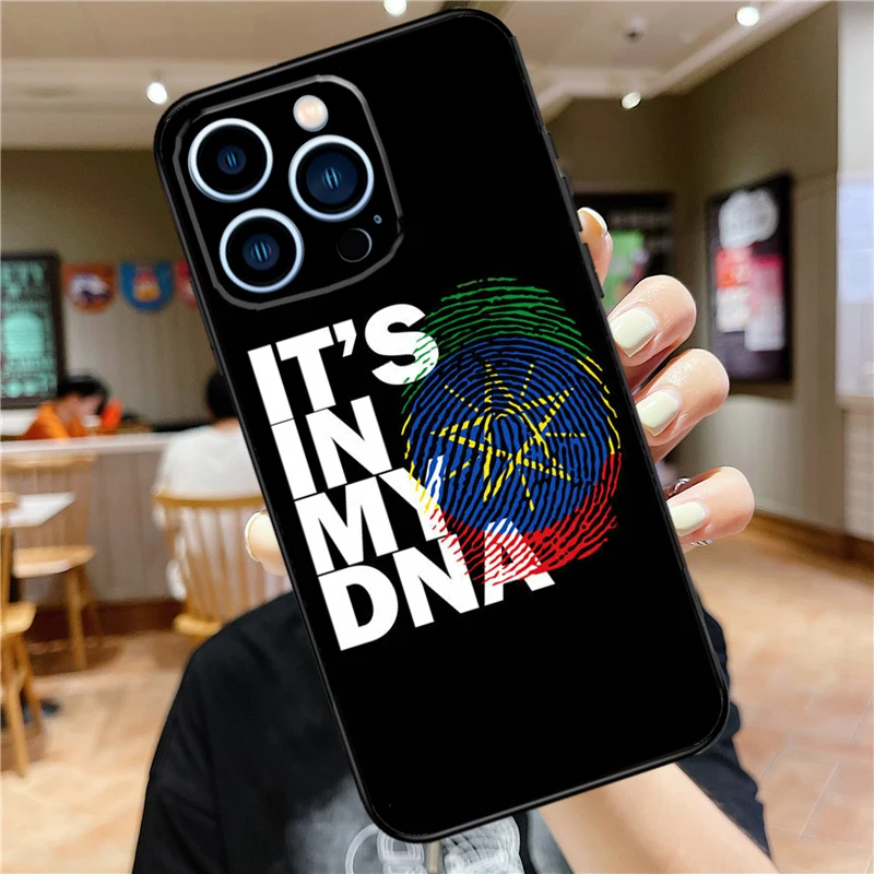 Ethiopia Flag Phone Case For iPhone 15 13 12 11 14 Pro Max Mini X XR XS Max SE 2020 2022 7 8 15 Plus Cover