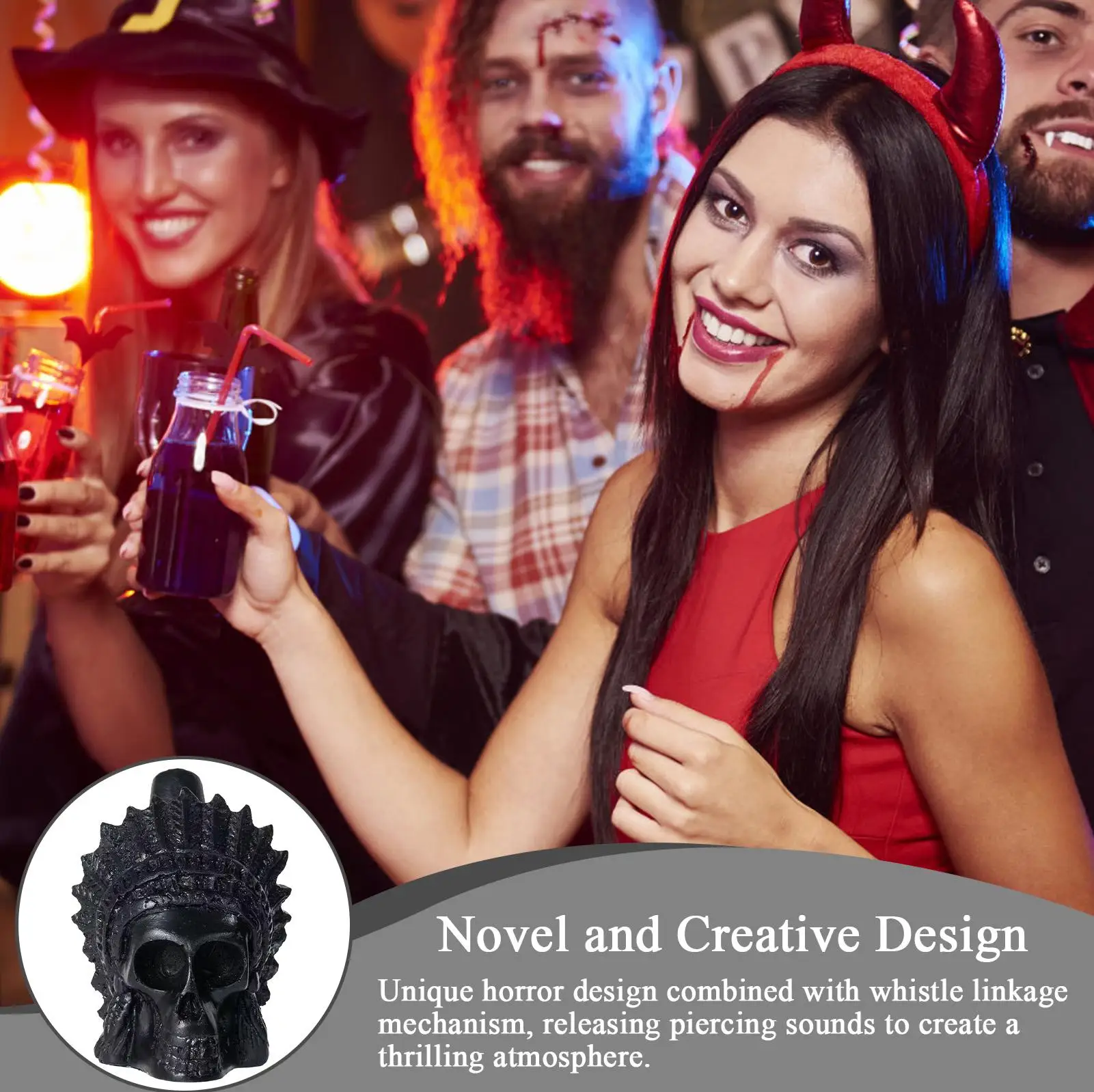 

Свисток смерти, кричащий странный декор, реквизит, коллекционный свисток для детей, снятие стресса, коллекционные розыгрыши, праздник на Хэллоуин