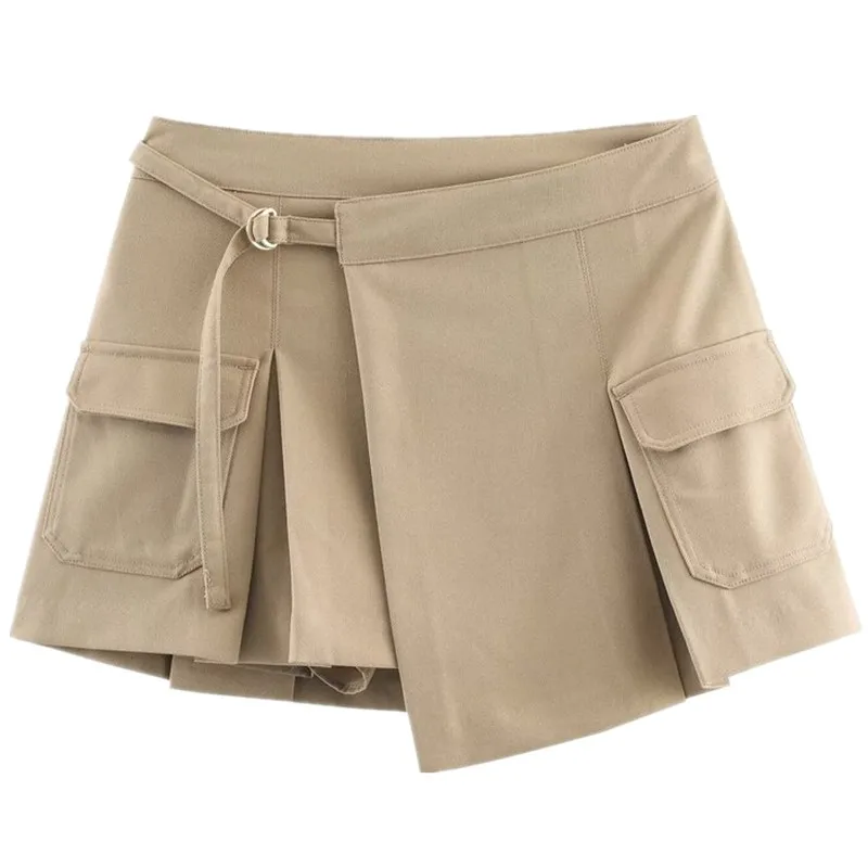 ハイウエストダブルブレストワークスカートパンツ レディースファッション新作 多用途ハイウエストデザイン 通勤 冬 2025