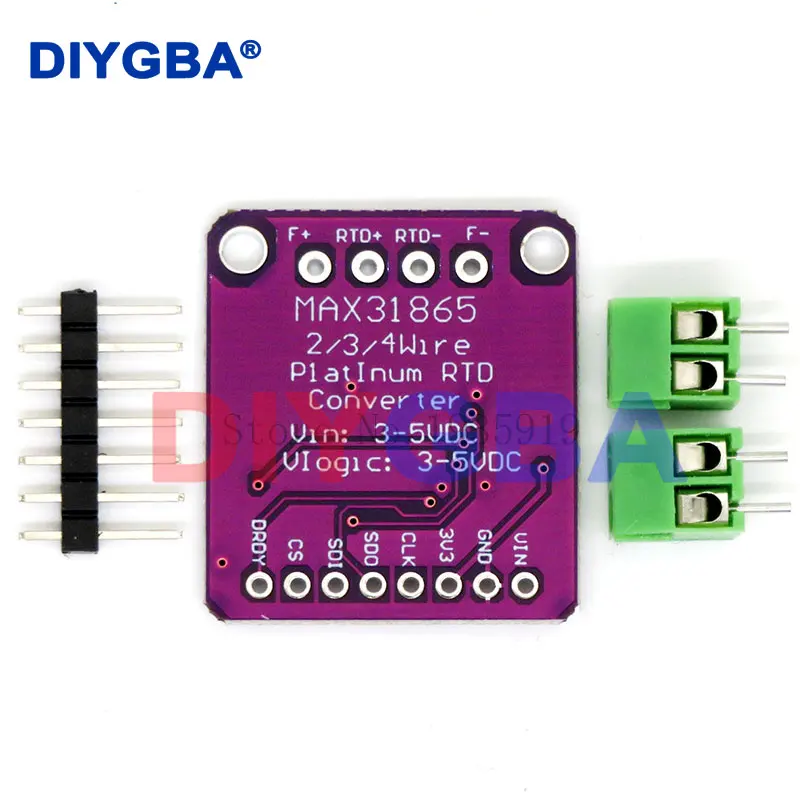 MAX31865 PT100 to PT1000 RTD-to-Digital Converter Board Temperature Thermocouple Sensor Amplifier Module 3.3V/5V For Arduino