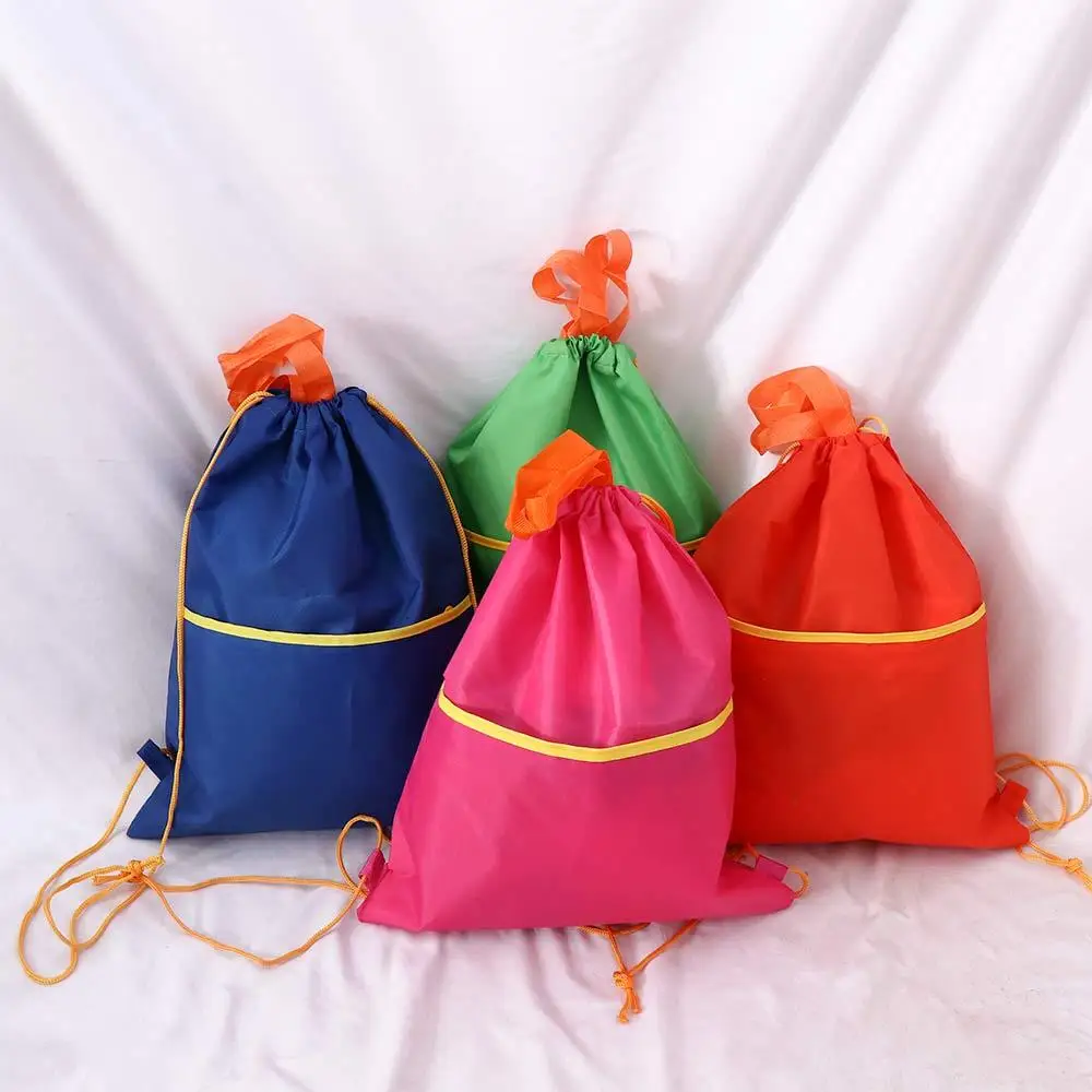 Lightweight Simple Riding Drawstring Pocket Sport Storage Bag Drawstring Bag Outdoor Backpack Portable Sports Bag Travel Bag