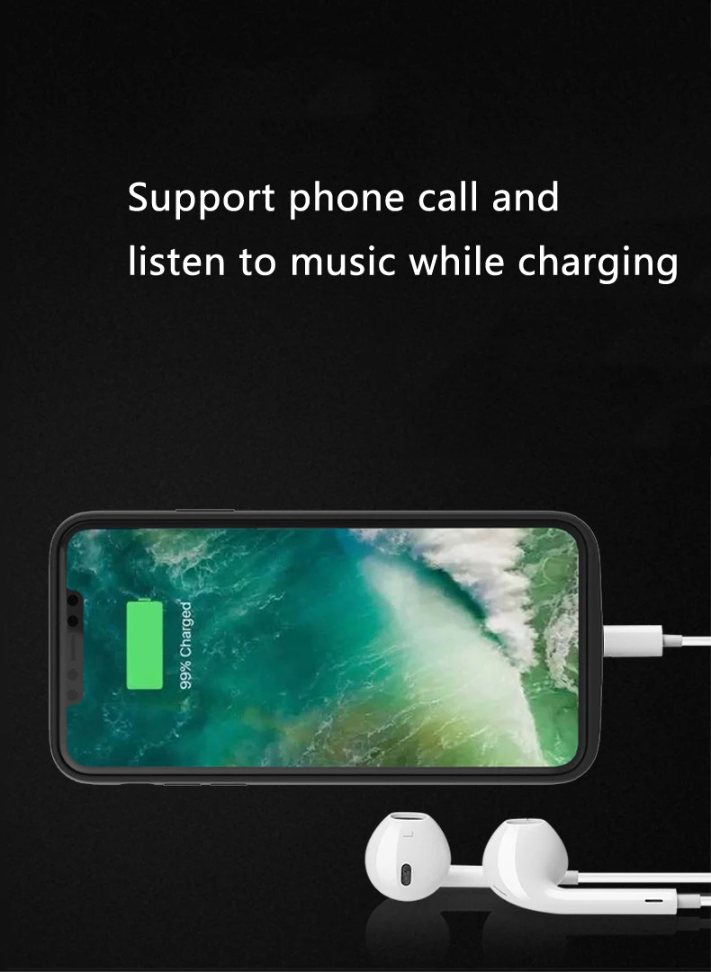 حافظة شاحن البطارية آيفون 17 16 15 14 13 12 برو ماكس 6 7 8 plus XR قوة البنك حافظة البطارية غطاء شاحن احتياطي