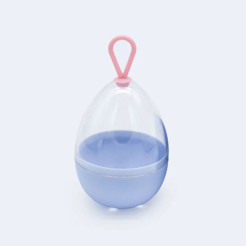 빈 투명 퍼프 건조 상자 보관 케이스 휴대용 스펀지 방진 타원형 에그쉘 메이크업 도구 상자 뷰티 액세서리