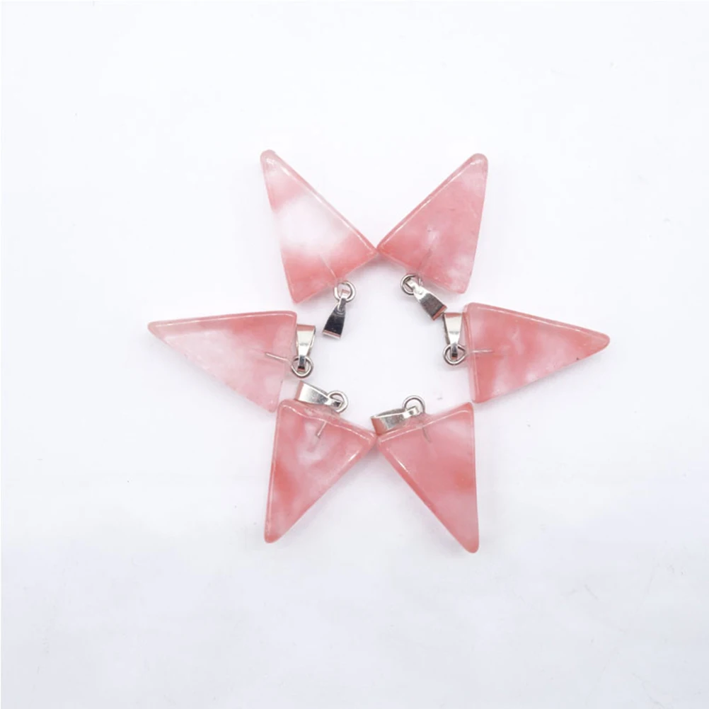 

10 pcs Mixed Color Stone Pendant Triangle Shape Necklace Agate Crystal Pendants Natural DIY Jewelry Accessories Women Men