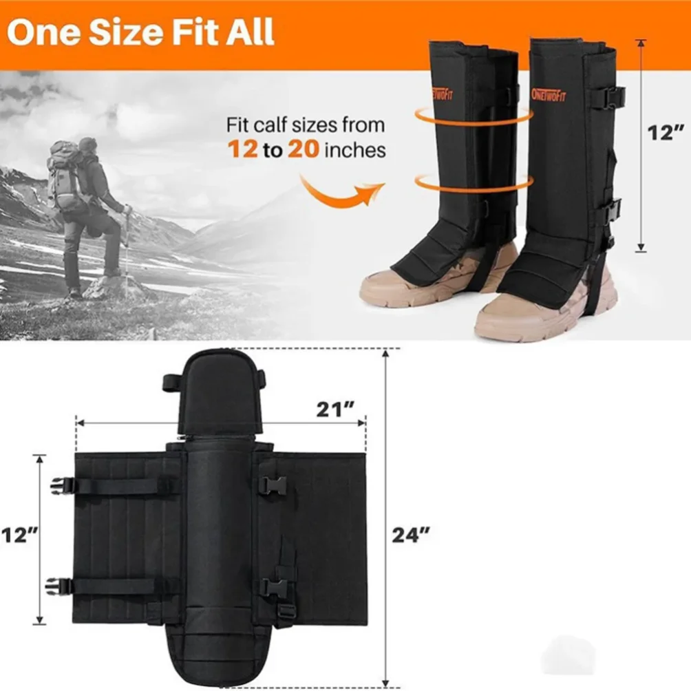 Heavy Duty Hunting Gaiters Anti Snake Leg Protection Watersproof Snow Boot Cover Outdoor Climbing Thorns Protector image 6