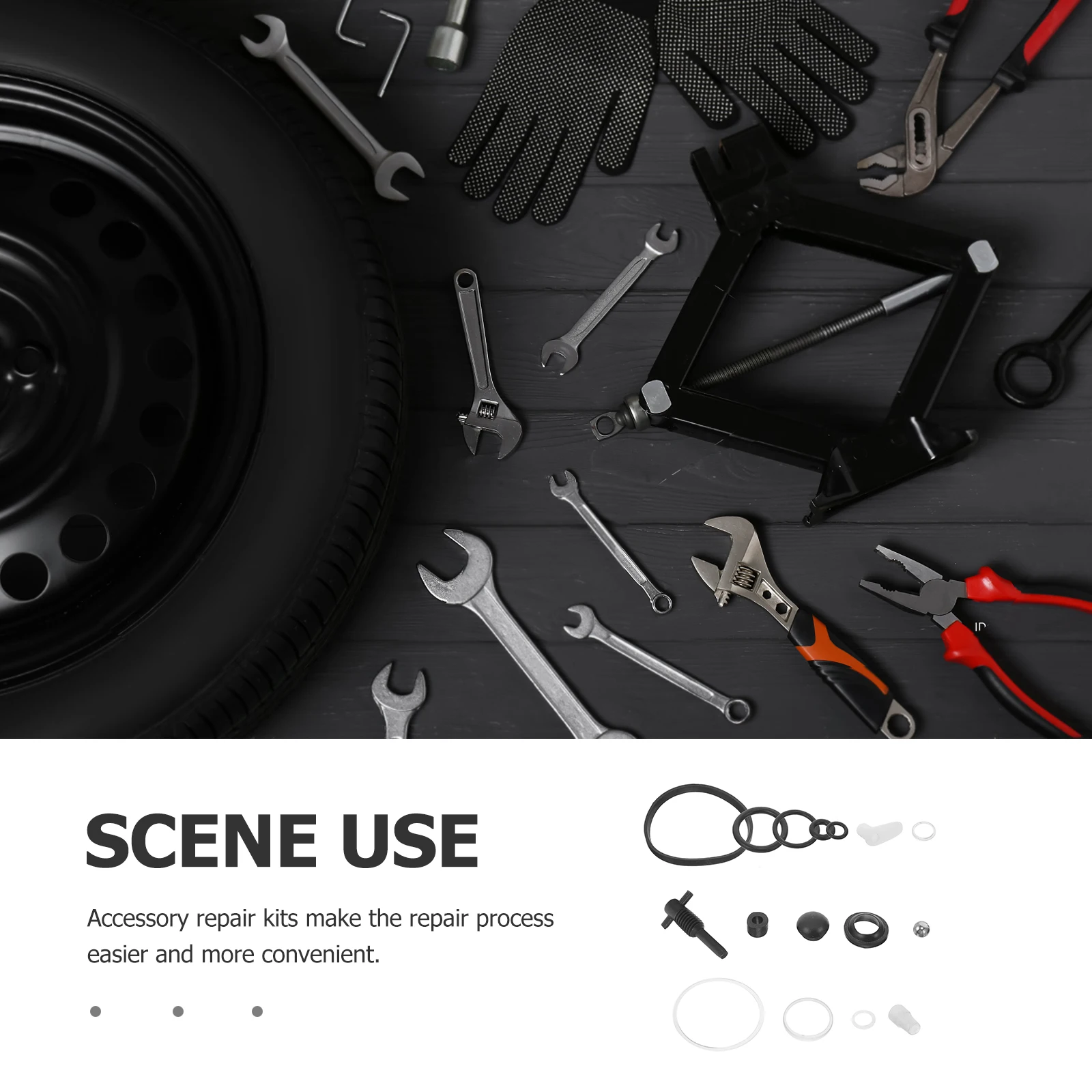 

1 set Jack Repair Kit Car Floor Hydraulic Tools Replacement Seals Accessories Horizontal Pump Core Parts Floor Jack Repair Tools