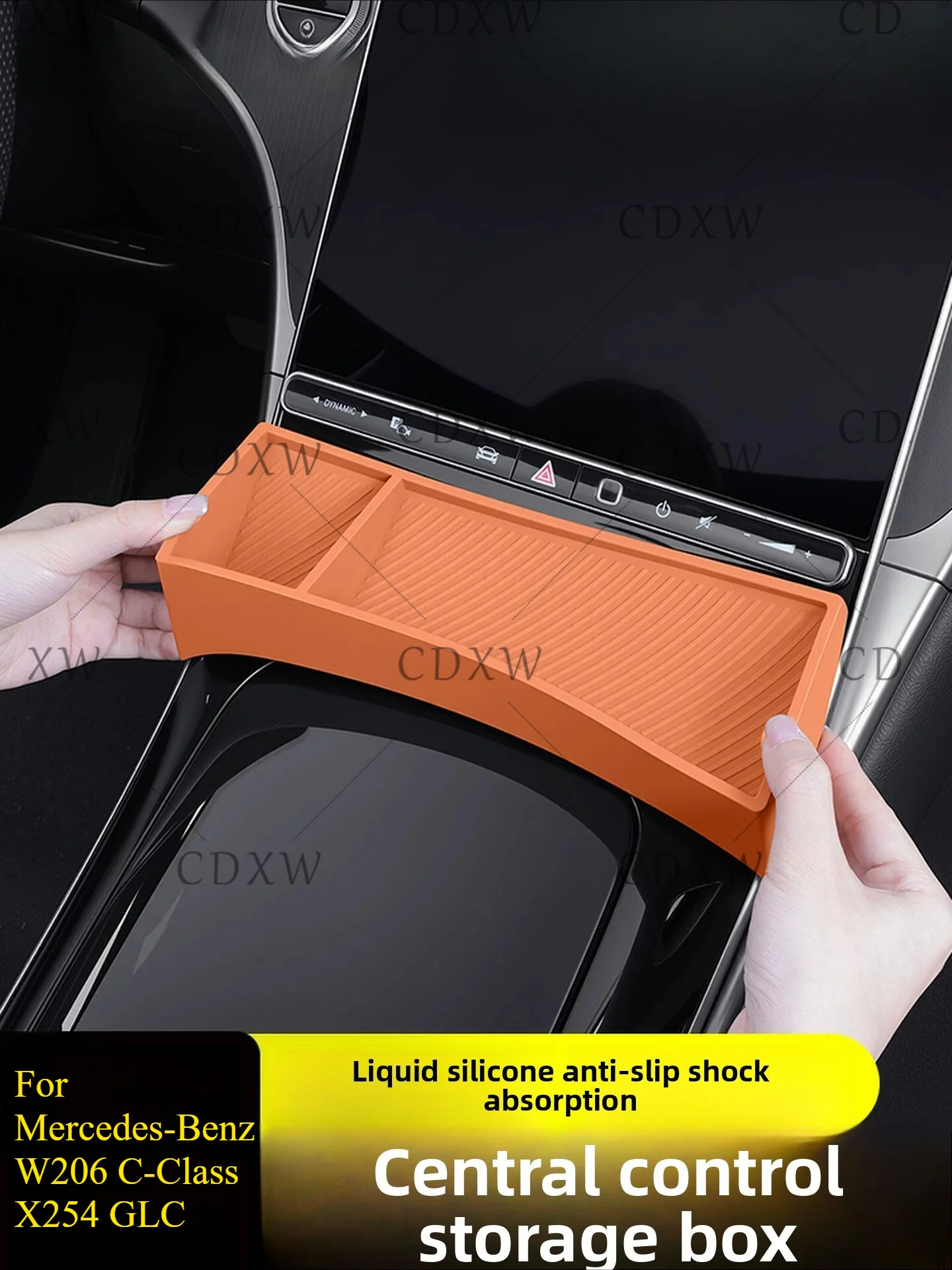 For Mercedes-Benz W206 C-Class X254 GLC central control storage box mobile phone storage storage car interior decoration