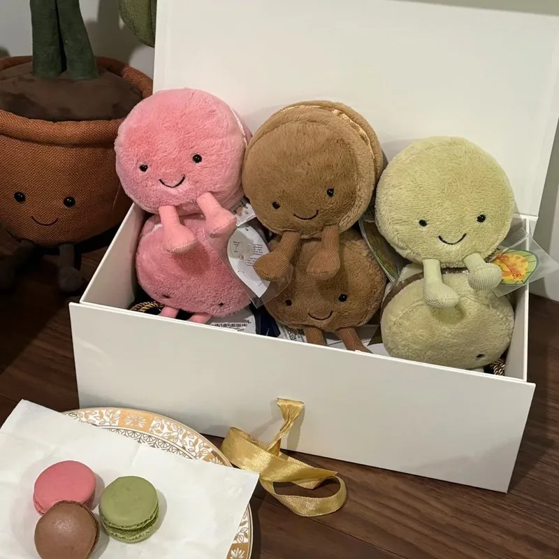 Новая забавная серия десертов Macaron Puff, клубничный тартан, игрушка Keluli, кукла, подарок для подруги, праздник, день рождения