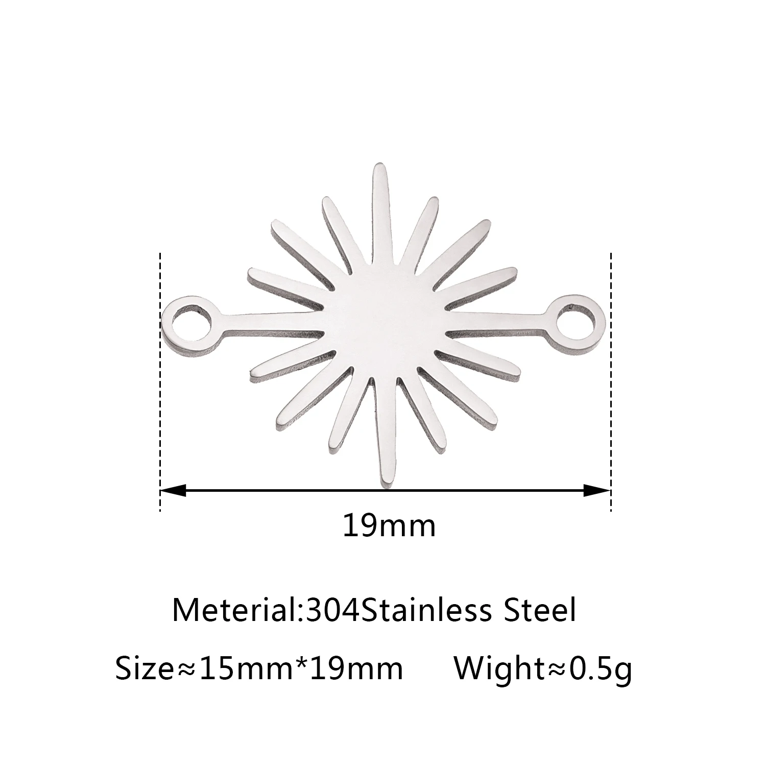 5 stks/partij Rvs Crown Charms & Zon Bloem Hanger Connector Voor DIY Ketting Oorbellen Armband Sieraden Maken Benodigdheden