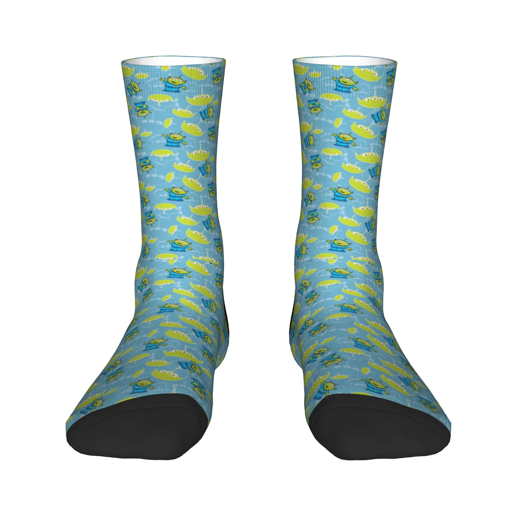 

Cartoon Toy Story Aliens Men Women Crew Socks Unisex Fun Spring Summer Autumn Winter Dress Socks