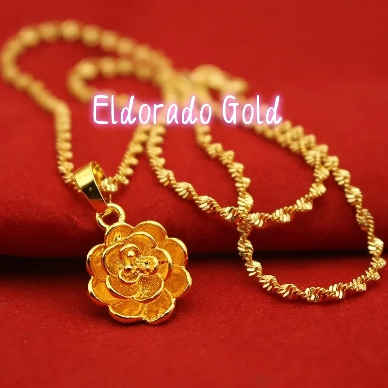 

Ожерелье Eldorado Gold 2025 20259999 из настоящего золота 24K, женское, с подвеской, модное ювелирное украшение