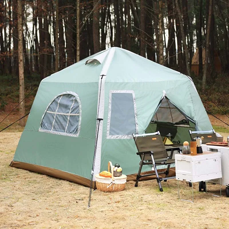 20D Ultralight Travel Tent Outdoor Fine Camping Inflatable Cabin Tent Waterproof Lightweight Oxford Fabric Rainproof Camp Tent