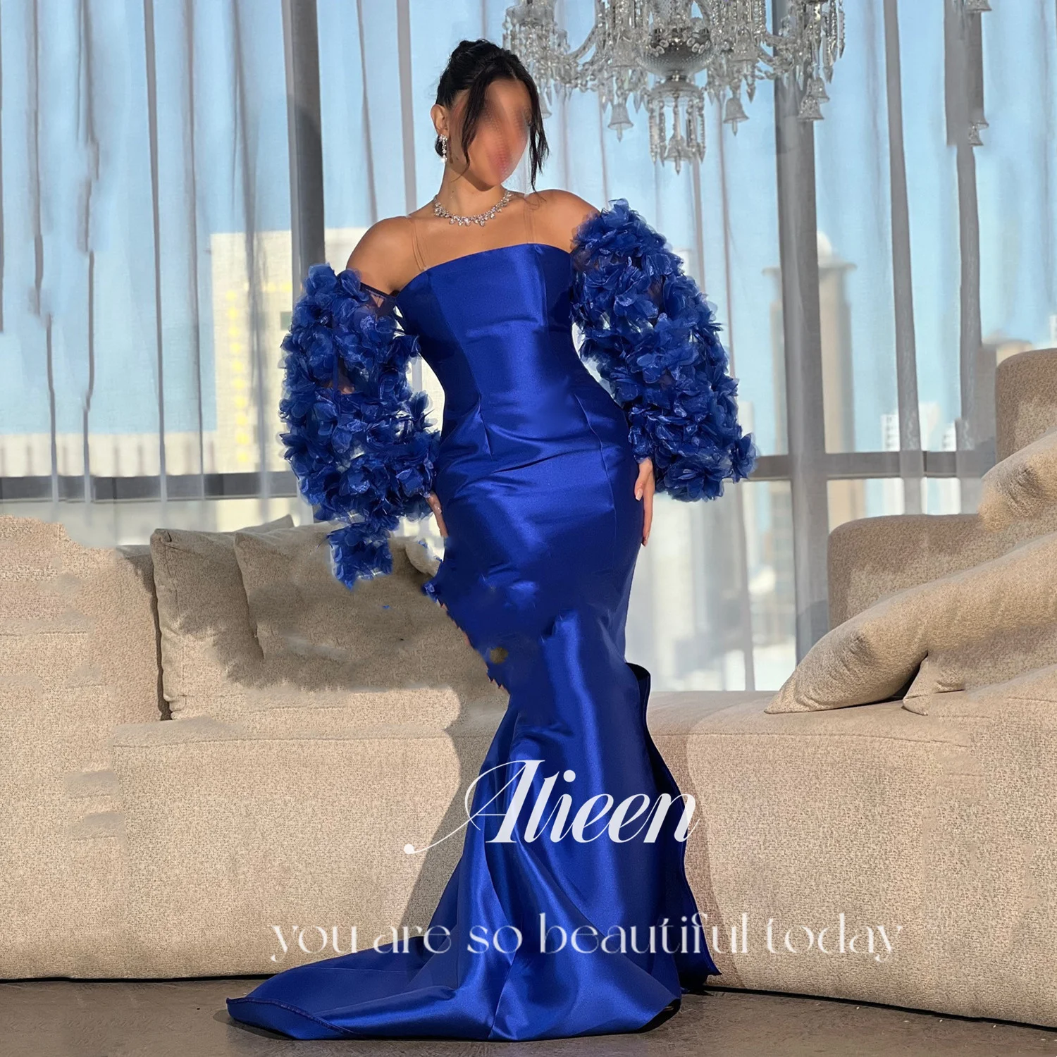 

Aileen Blue Women's Prom Dress 2025 Luxury Evening Dresses 2025 Woman Satin New in Dresses for Special Occasions فساتين سهرة