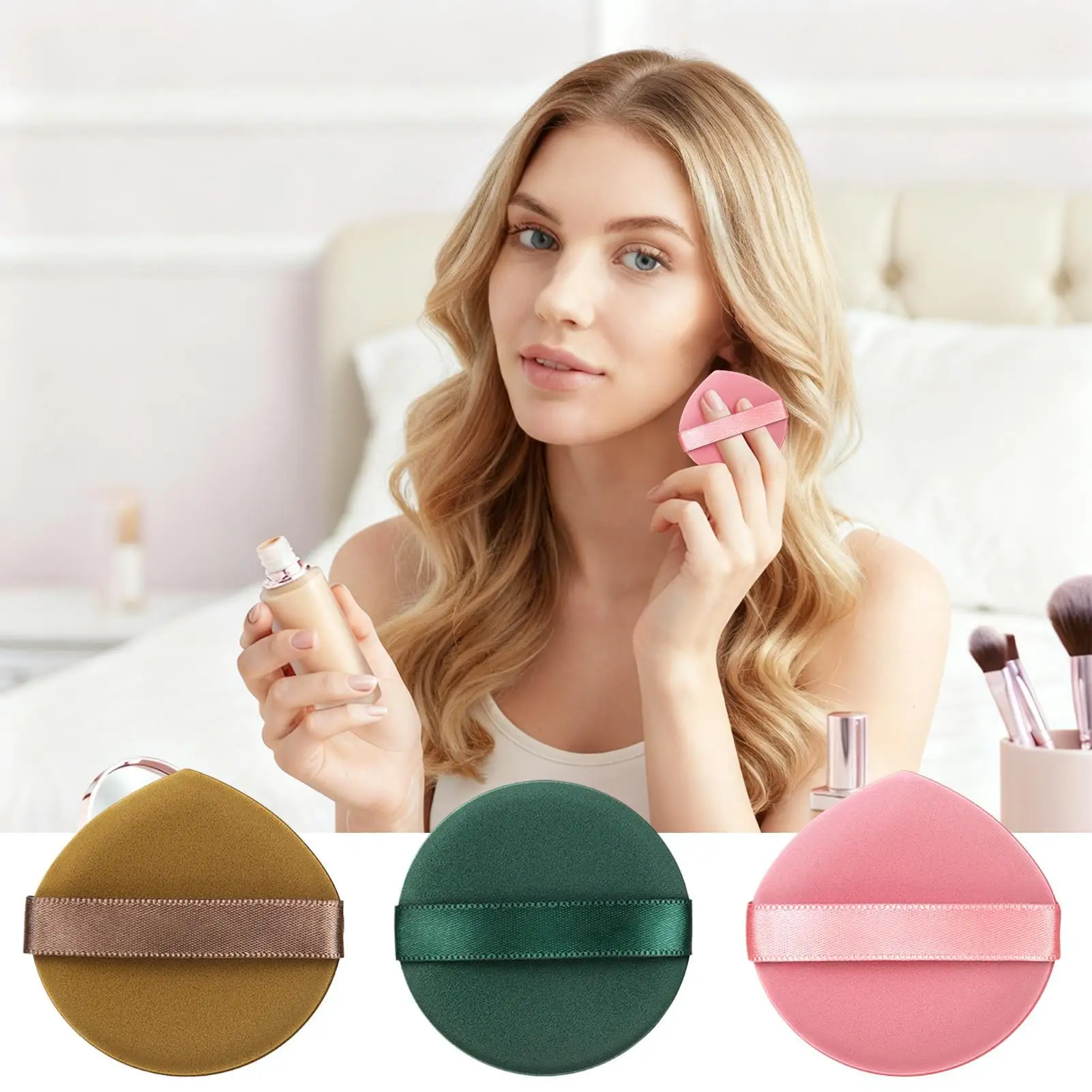 powder puff Soft Round Puff For Women Girls Professionals makeup sponge Foundation Blending Loose Powder Concealer Face Cosmetic