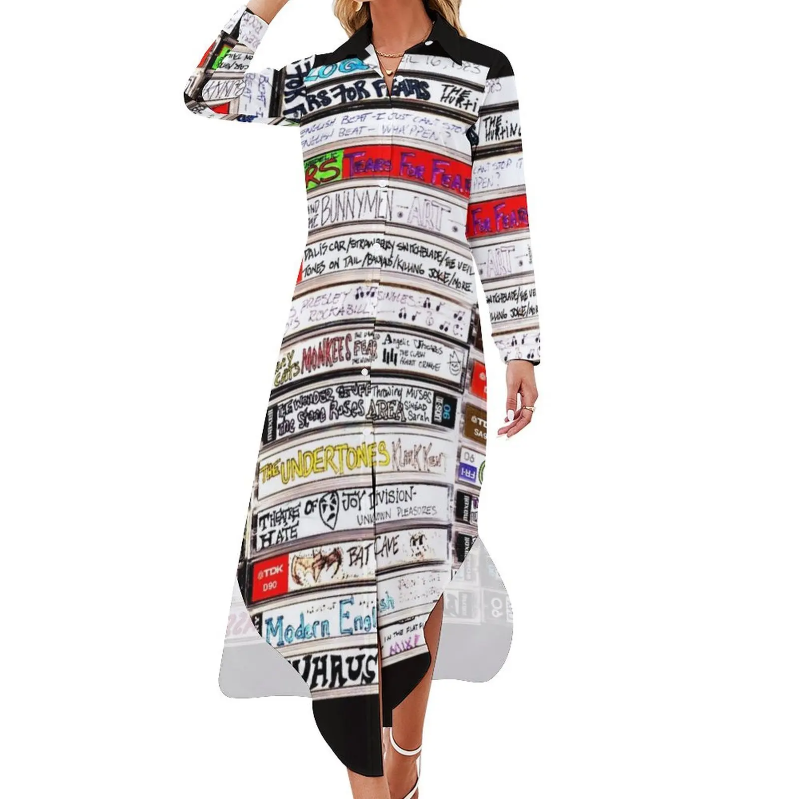 

cassette tapes Long Sleeved Shirt Dress dresses women summer 2024 elegant women's dresses for wedding