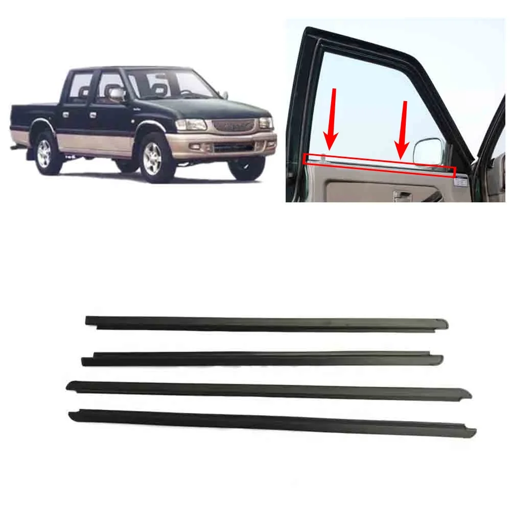 

4 Pcs Inner Window Rubber for Isuzu Pickup 1991-1996 Glass Protector for Holden Rodeo TF Decoration Weather Strip for TFR Truck