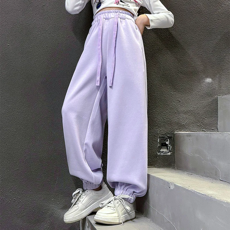 

Girls Pants 2024 Spring Child Girls Sweatpants Korean Version Spring and Autumn Children Casual Sweatpants Simple Casual