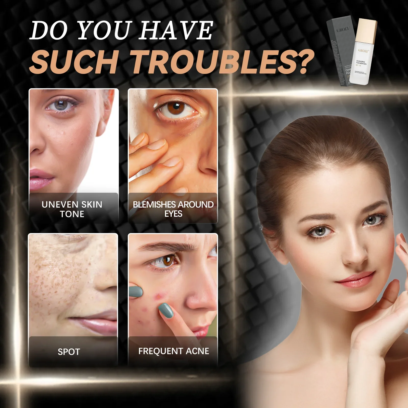 ﻿   Kleurveranderende foundation Moisturizer Oliecontrole Hydraterende kleur Langhoudend Waterdicht Reisdekking make-upbasis