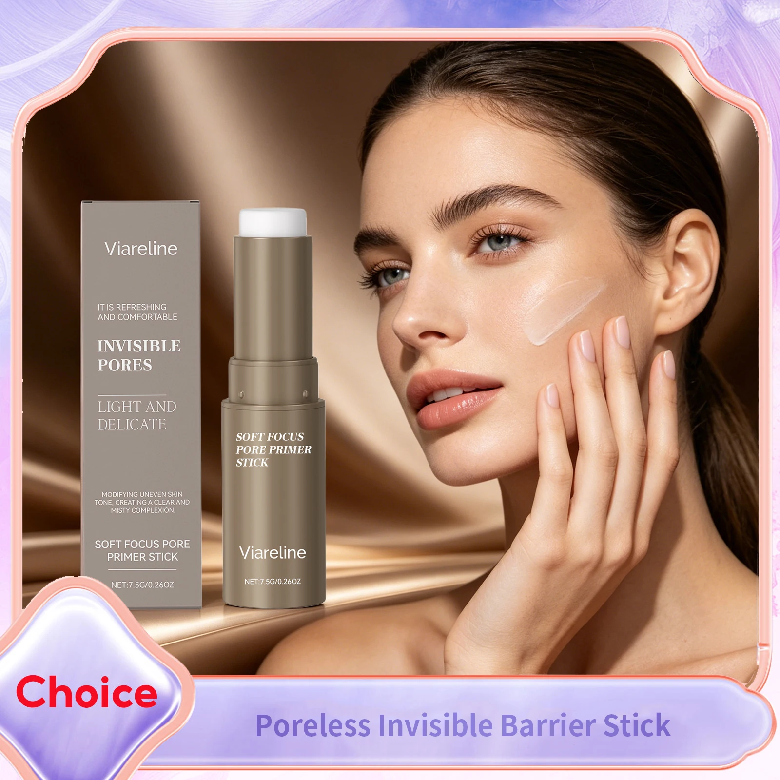 Vitamin E Invisible Pore Primer Stick Anti-Wrinkle Fade Fine Line Minimizes Pores Oil Control Moisturizing Face Pre Makeup Balm