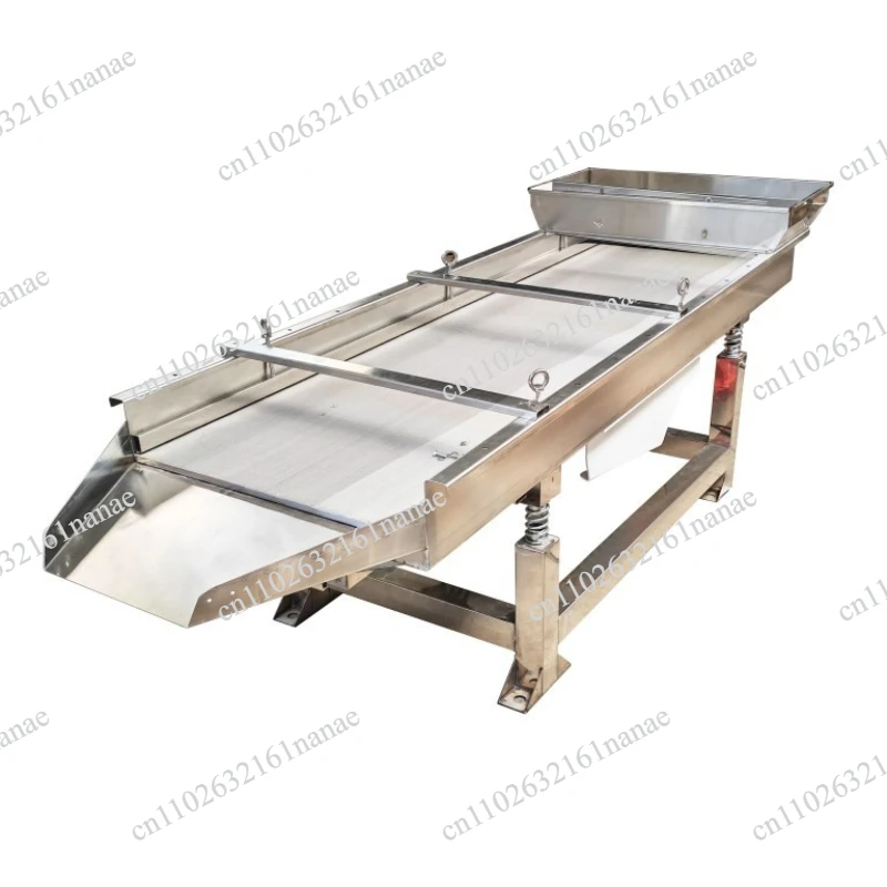 Linear Vibration Sieve Screen  Stainless Steel Vibration Separator for Particle Screening and Grading Double Motor