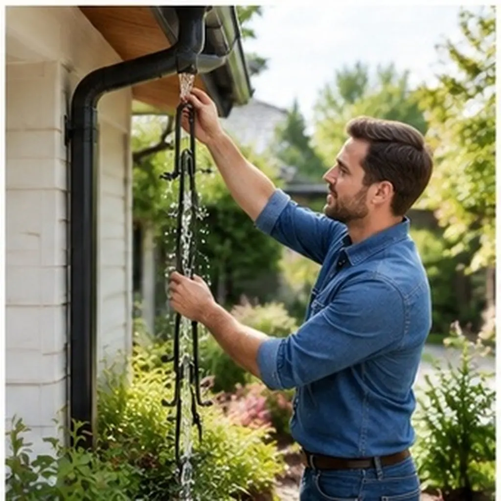 2Pcs Rain Chain Hooks Heavy Duty Metal Downspout Adapter Hooks Garden Drainage Rain Chain Installation Accessories