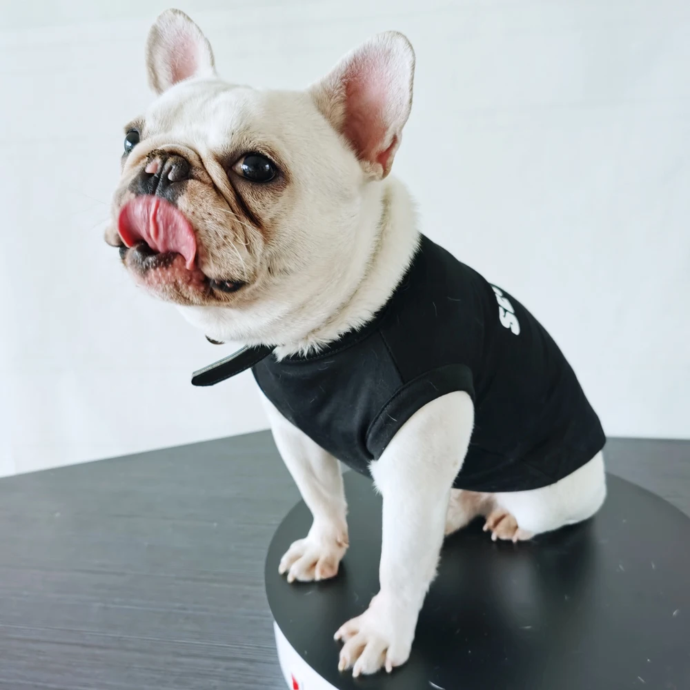 French Bulldog Clothing Security Summer Clothes for Dogs 100% Polyester Dog Shirt Bottoming T-shirt for Small Dogs Yorkies