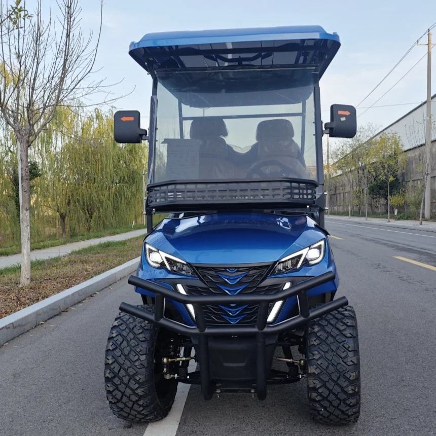 Street Legal Golf Cart Off Road 4 Wheel Utility 150W Solar Panels Powered Vehicle Rapid Delivery Electric Sightseeing Golf Cart