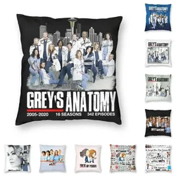 Greys Anatomy Seasons Episodes Signatures Cushion Cover Printing Throw Pillow Case for Sofa Custom Pillowcover Home Decoration