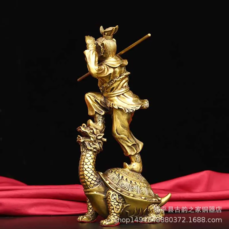 Pure Copper Monopoly Sun Wukong Ornament Brass Monkey King Decoration for Office Shop Living Room